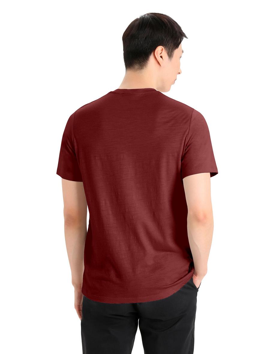 Koszulki Icebreaker Merino Tech Lite II Krótkie Sleeve Tee Męskie Czerwone | PL 1784DFMN